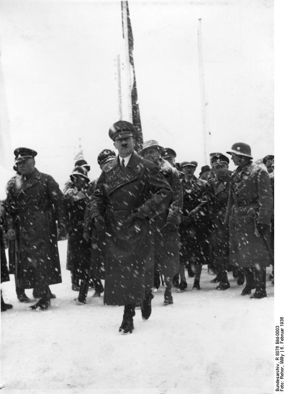 Chancellor Adolf Hitler at the opening ceremony of the IV Olympic Winter Games, Garmisch-Partenkirchen